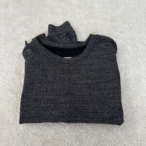 Marine Layer Chill Textured Sweatshirt Anthracite Gray Womens Sz XS‎